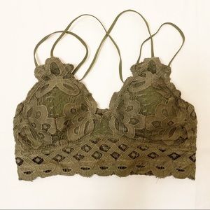 NWT, Wishlist, Olive Green, Strappy Lace Bralette